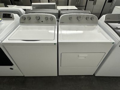 PRE-OWNED Whirlpool Top-Load Impeller Washer & Gas Dryer Set