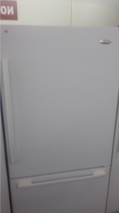 WHIRLPOOL GOLD WHITE 33" BOTTOM MOUNT REFRIGERATOR *OUT OF STOCK*