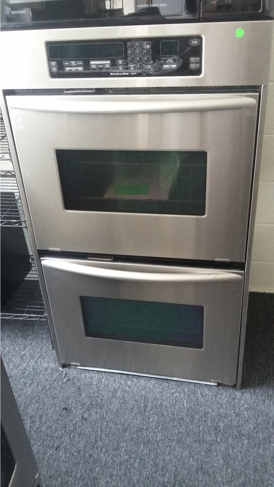 Kitchenaid 30 Stainless Steel Double Wall Oven 220v Out Of Stock Kimo S Appliances Van Nuys - Kitchenaid Double Wall Oven With Microwave