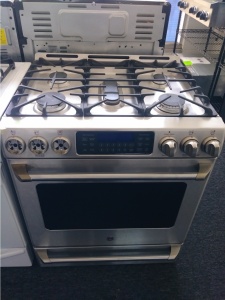 GE CAFE 30" STAINLESS STEEL SLIDE-IN GAS RANGE ***OUT OF STOCK***