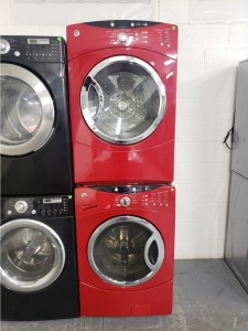 GE RED FRONT LOAD WASHER AND GAS DRYER SET ***OUT OF STOCK***