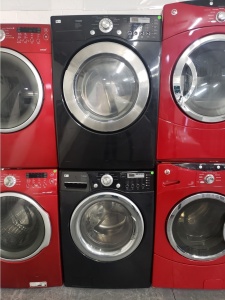 LG TROMM BLACK FRONT LOAD WASHER W/GAS DRYER SET ***OUT OF STOCK***