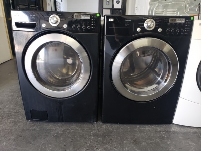 LG BLACK FRONT LOAD WASHER AND GAS DRYER SET  ***OUT OF STOCK***