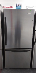 WHIRLPOOL GOLD 30" STAINLESS STEEL BOTTOM MOUNT FRIDGE ***OUT OF STOCK***