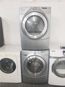 WHIRLPOOL DUET GREY FRONT LOAD WASHER AND GAS DRYER SET ***OUT OF STOCK***