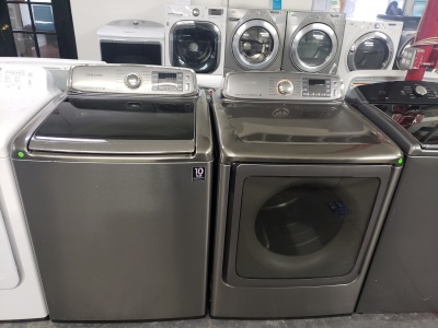 SAMSUNG STAINLESS STEEL HE TOP LOADING WASHER AND GAS DRYER ***OUT OF STOCK***