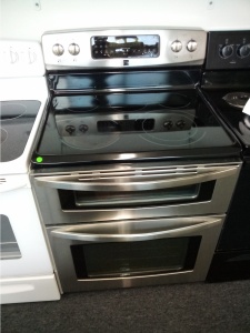 KENMORE 30" STAINLESS STEEL DOUBLE OVEN GLASS TOP ELECTRIC RANGE 
