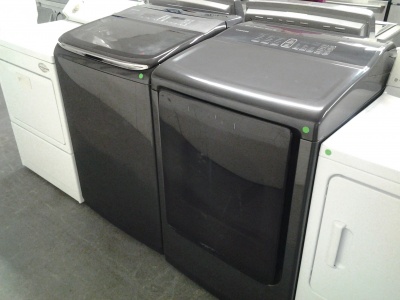 SAMSUNG HE BLACK STAINLESS TOP LOAD WASHER/DRYER SET ***OUT OF STOCK***