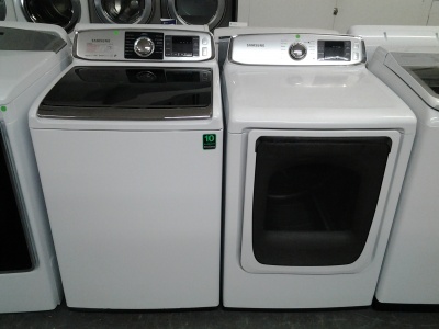 SAMSUNG HE TOP LOAD WASHER/GAS DRYER SET W/STEAM ***OUT OF STOCK***