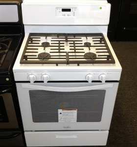 WHIRLPOOL WHITE 30" 4 BURNER GAS STOVE  ***OUT OF STOCK***