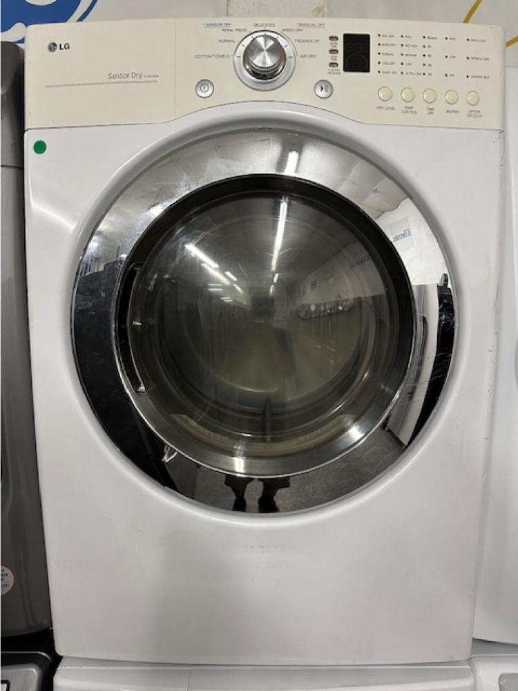 LG WHITE FRONT LOAD WASHER AND GAS DRYER SET - Kimo's Appliances Van Nuys