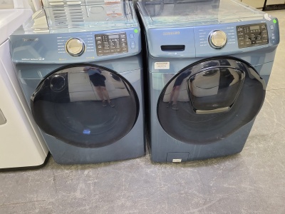 SAMSUNG DUKE BLUE FRONT LOAD WASHER AND GAS DRYER SET ***OUT OF STOCK***