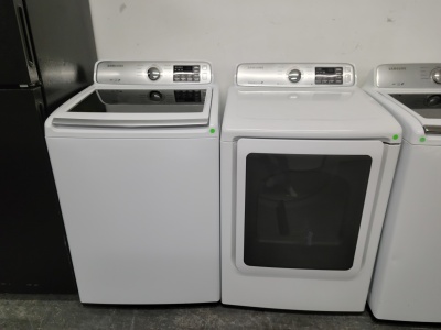 SAMSUNG HE TOP LOAD WASHER ANDG GAS DRYER SET 