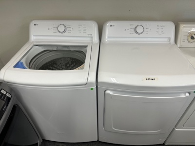 NEW LG TurboWash 3D 5.5-cu ft High Efficiency Impeller Smart Top-Load Washer AND ELECTRIC DRYER SET