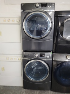 GE GREY FORNT LOAD WASHER AND GAS DRYER SET ***OUT OF STOCK***