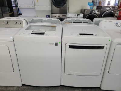 LG TOP LOADING HIGH EFFIENCY TOP LOAD WASHER AND GAS DRYER SET   ***OUT OF STOCK***