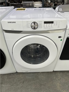 NEW Samsung 7.5-cu ft Reversible Side Swing Door Stackable Steam Cycle Smart Gas Dryer (White)