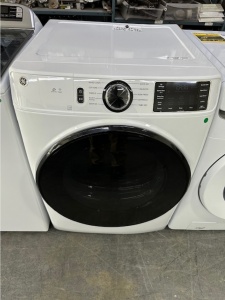 NEW Samsung 7.5-cu ft Reversible Side Swing Door Stackable Steam Cycle Smart Gas Dryer (Platinum)