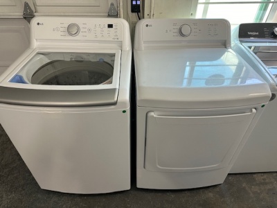 NEW LG 4.1-cu ft Agitator TOP-LOAD WASHER AND 7.3-cu ft GAS DRYER SET 