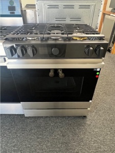 NEW-Samsung Bespoke 30-in 5 Burners 6-cu ft Self-cleaning Air Fry Convection Oven Slide-in