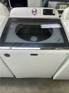 NEW-Maytag 4.7-cu ft High Efficiency Agitator Smart Top-Load Washer (White) Model #MVW6230HW