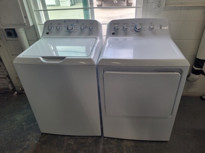 GE TOP LOAD WASHER AND GAS DRYER SET  ***OUT OF STOCK***
