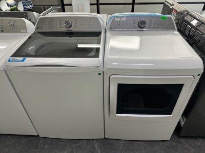 GENERAL ELECTRIC TOP LOAD WASHER AND GAS DRYER SET 