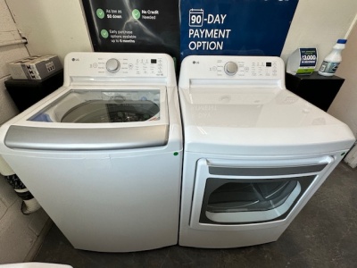 NEW LG TurboWash 5.5-cu ft Impeller Smart Top-Load Washer & EasyLoad 7.3-cu ft Smart Gas Dryer