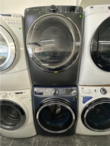NEW-GE UltraFresh Vent System 4.8-Cu. Feet Stackable Smart Front-Load Washer & Gas Dryer  Set