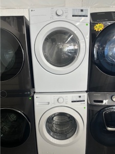 NEW-LG 4.5-Cu. Feet High Efficiency Stackable Front-Load Washer & Gas Dryer Set ( White )