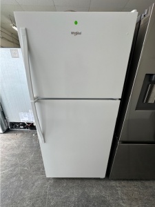 NEW-Whirlpool 18.2-cu ft Top-Freezer Refrigerator (White) Model #WRT318FZDM
