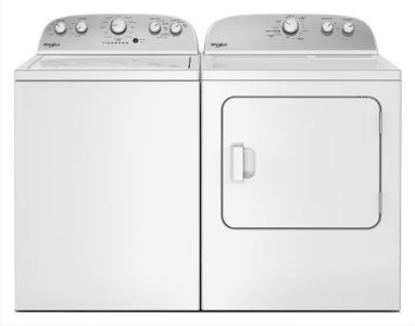 Pre-Owned Whirlpool 7-cu ft w/ Pre-Owned Vented Electric Dryer (White) Model #WED4815EW