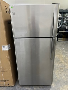 Pre-Owned 18 Cu. Ft. Kenmore Top Mount Refrigerator (Stainless Steel)  Model # 253.70505