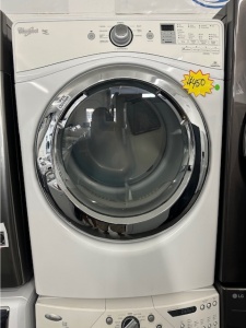 Pre-Owned Whirlpool Duet Steam 27 Inch Gas Dryer with Steam (White) Model # WGD87HEDW