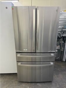 NEW-GE Profile ENERGY STAR 28.7 Cu. Ft. Smart Fingerprint Resistant 4-Door French-Door Refrigerator 