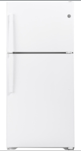 Coming Soon! GE 21.9 Cu. Ft. Garage Ready Top-Freezer Refrigerator (White) Model #: GTS22KGNRWW