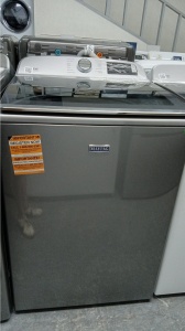 New- Maytag Smart Capable 5.2-cu ft High Efficiency Agitator Smart Compatible Top-Load Washer (Metal