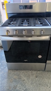 New-Whirlpool 30-inch Gas Range with Air Cooking Technology (Stainless Steel)  Model #: WFGS5030RZ