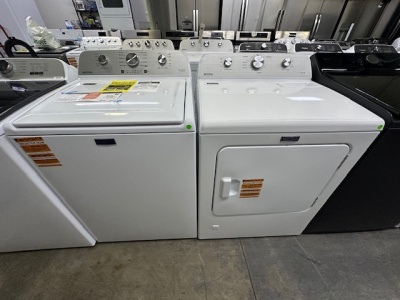 New-Top Load Washer with Deep Fill - 4.5 cu. ft. & Gas Dryer (White)  Model: MVW4505MW