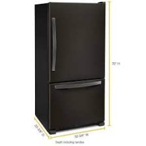 Coming Soon! New- Whirlpool 33-inch-wide Bottom-Freezer Refrigerator - 22 cu. ft. (Black Stainless) 
