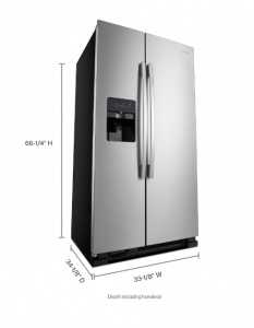 New- Amana 33-inch Side-by-Side Refrigerator w/ Dual Pad External Ice and Water Dispens