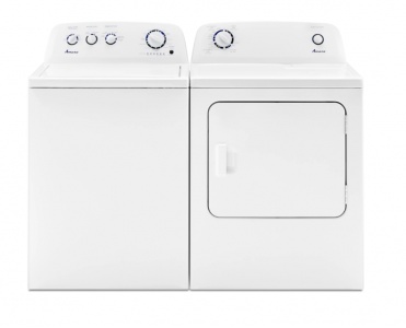 New-Amana 3.8 cu. ft. Large Capacity Top Load Washer &  6.5 cu. ft. Gas Dryer Set (White)