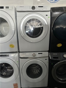 Pre-Owned Samsung Front Load Washer 4.5 cu.ft. & New Samsung Front Load Gas Dryer (White) 