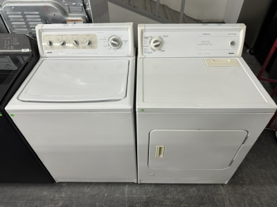 Pre-Owned Top Loading Kenmore Washing Machine & Pre-Owned Whirlpool Gas Dryer 7.0 Cu. Ft. (White)