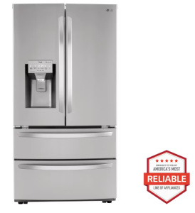 New- LG 28 cu. ft. Smart Double Freezer Refrigerator with Craft Ice (Stainless Steel)  