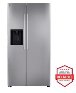 New- LG 27 cu. ft. Standard-Depth, Side-by-side Refrigerator, with Ice and Water and Bar Ha