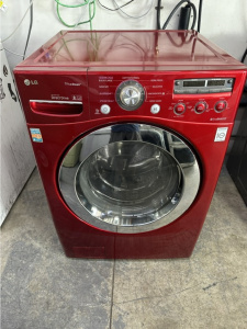 Pre-Owned LG SteamWasher Series 27 Inch Front-Load Washer with 3.7 cu. ft. Capacity (Red)  Model #WM