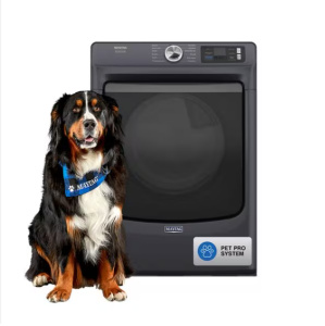 New- Smart Pet Pro Front Load Gas Dryer - 7.4 CU. FT. (Midnight Steel)  Model: MED7020RF