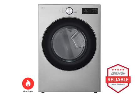 Coming Soon! LG 7.4 cu. ft. Ultra Large Capacity Smart Front Load Gas Dryer Model #DLGX5801V