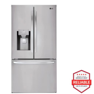 New! LG 28 cu. ft. 3 Door French Door, Standard Depth, Ice and Water with Single Ice Maker  